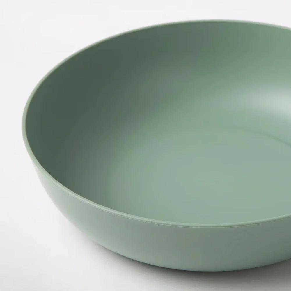 Sage Green Dining Plastic Deep Plates/Bowls - Set of 4